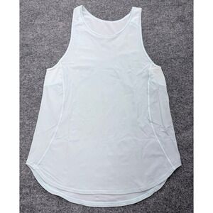 Lululemon Sculpt Tank Top Light Grey Mesh Back Activewear Womens Size 6
